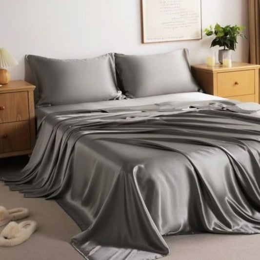 Sunlight Antibakteriyel İpek Saten Yastık Kılıfı 2’li – 50×70 cm (Gri)